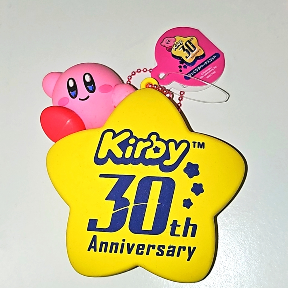 Kirby The Star 30th Anniversary Edition Plump Rubber Mascot Ball Chain